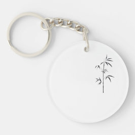 Minimal Japanese Bamboo Acrylic Keychain Schlüsselanhänger
