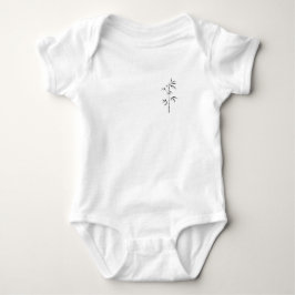 Minimal Japanese Bamboo T-Shirt Baby Strampler