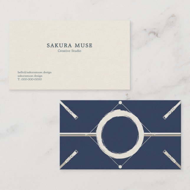 Minimal Japanese Business Card  Visitenkarte (Vorne/Hinten)