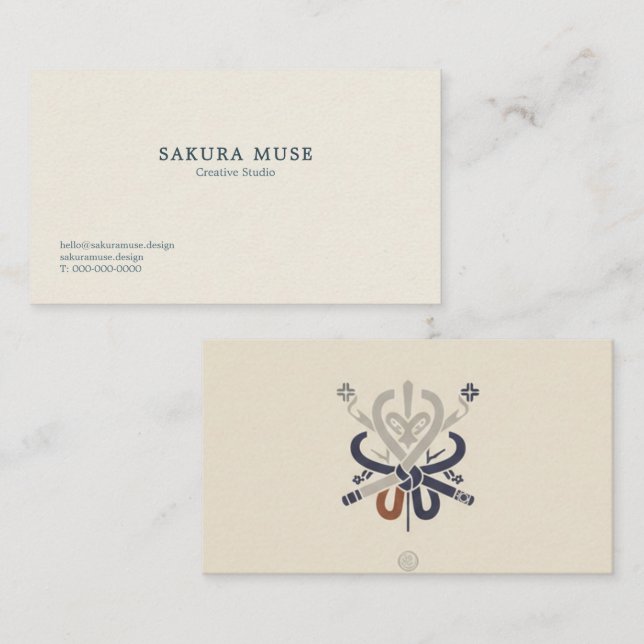 Minimal Japanese Business Card  Visitenkarte (Vorne/Hinten)