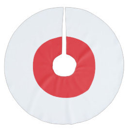 Minimal Japanese Flag Theme Christmas Tree Skirt Polyester Weihnachtsbaumdecke