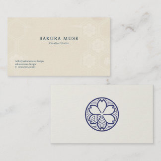 Minimal Japanese Kamon Business Card – Modern Visitenkarte