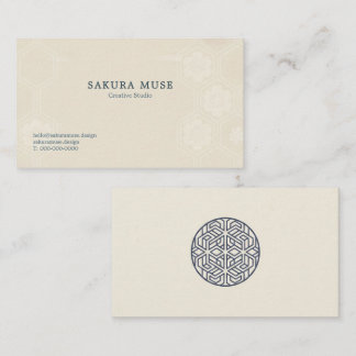 Minimal Japanese Kamon Business Card – Modern Visitenkarte