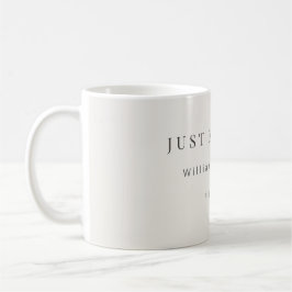 Minimal Just Engaged Mug | Modern  Kaffeetasse