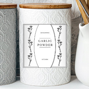 Minimal Kitchen Seasoning Pantry Jar Label