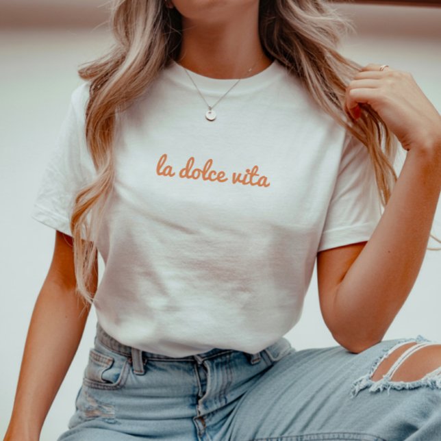 Minimal "La Dolce Vita" Italienischer Sommerurlaub T-Shirt (Von Creator hochgeladen)