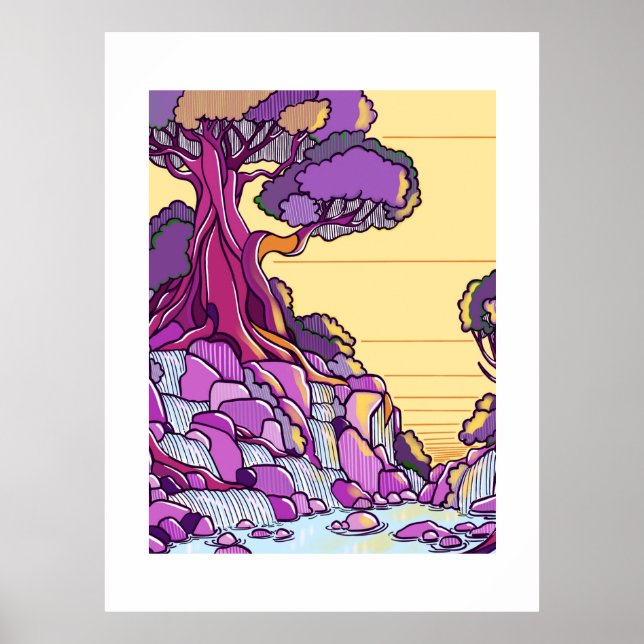 Minimal Landscape Art Print Poster (Vorne)