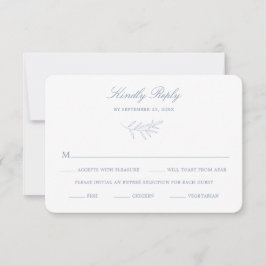 Minimal Laurel Wedding RSVP Response Card K310 Karte