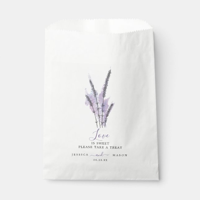 Minimal Lavender Favor Bags Geschenktütchen (Vorderseite)
