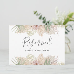 Minimal Leaf Boho Floral Wedding vorbehaltenes Zei Einladung