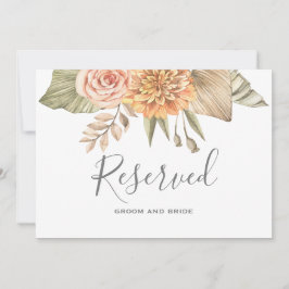 Minimal Leaf Boho Floral Wedding vorbehaltenes Zei Einladung