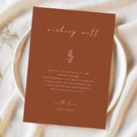 Minimal Leaf Terracotta Hochzeitssaison - Brunnen 