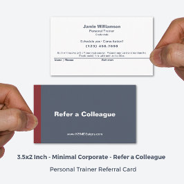 Minimal Lesen Sie eine Colleague Gray White Red Empfehlungskarte