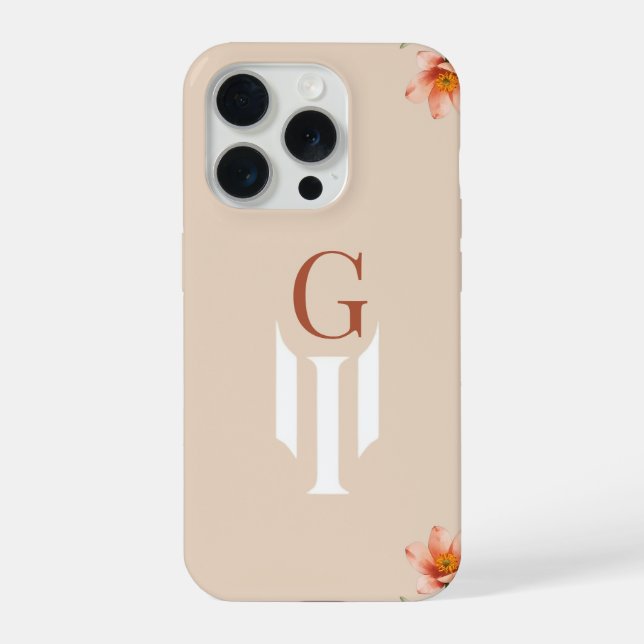 Minimal Letter G Monogram Phone Case iPhone Hülle (Rückseite)