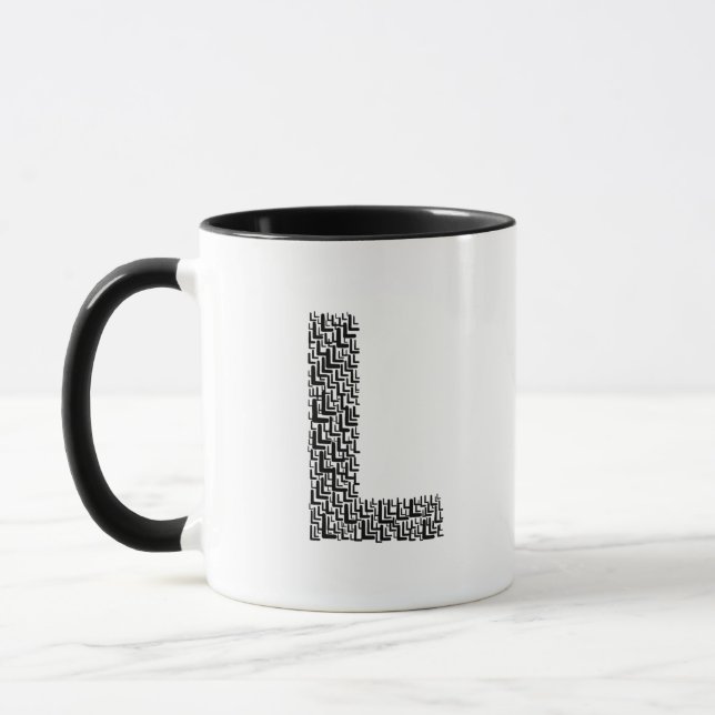 Minimal Letter L Coffee Mug  Tasse (Links)