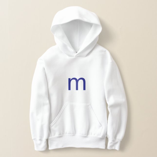 Minimal Letter M Design Hoodie (Ablage )