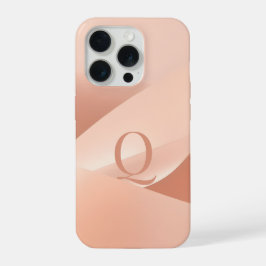 Minimal Letter Q Phone Case – Aesthetic Neutral De iPhone 15 Pro Hülle