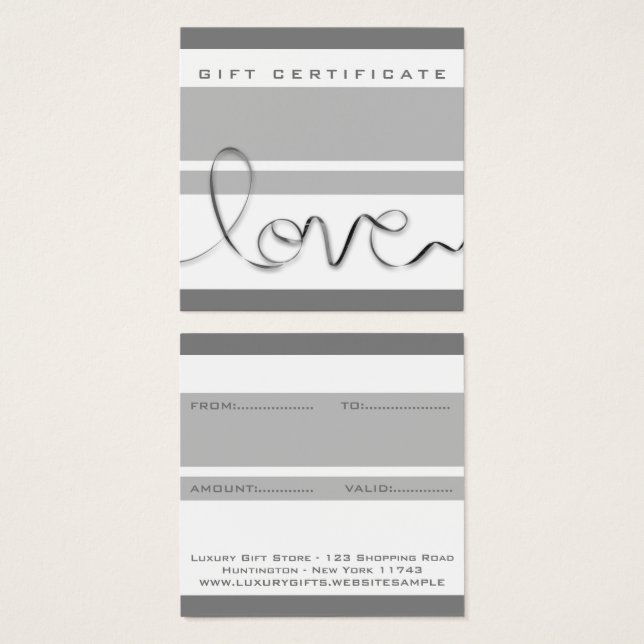 Minimal Liebe Weiße Streifen Moderne Eleganz (Vorne & Hinten)