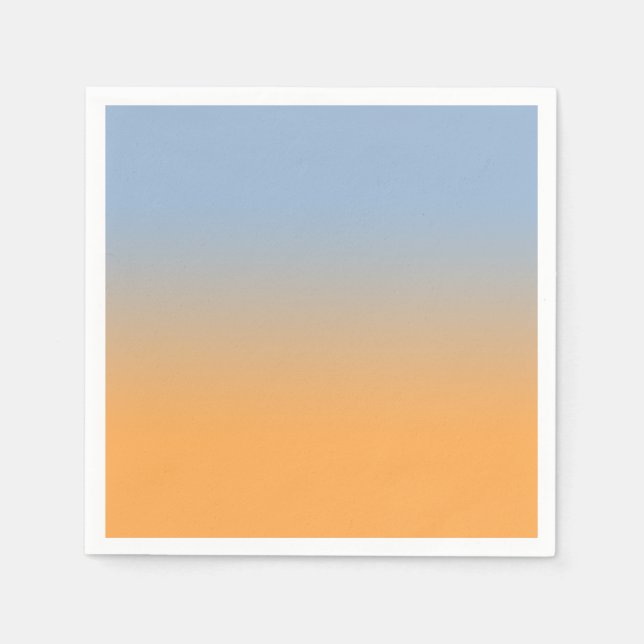 Minimal Light Blue Orange Gradient Serviette (Vorderseite)