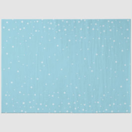 Minimal Light Pastel Blue Snowy Weihnachten Party Seidenpapier