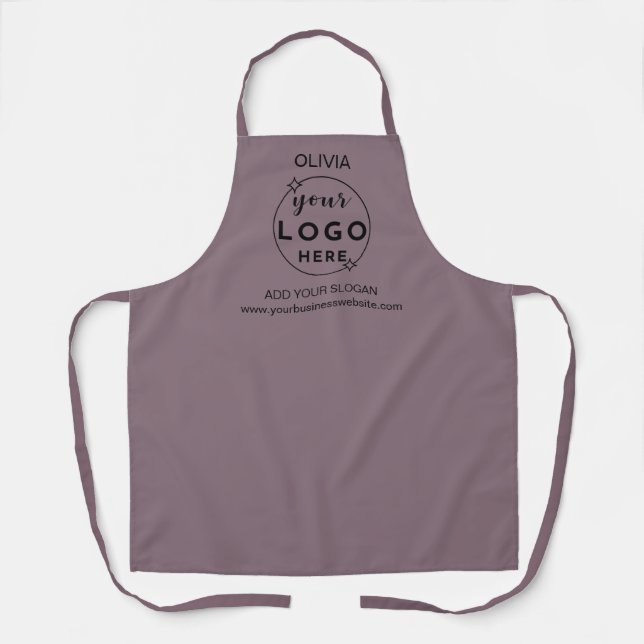 Minimal Lila Logo für Unternehmen Schürze (Vorderseite)
