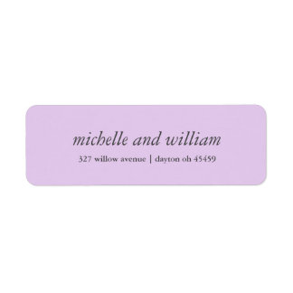Minimal Lilac Hochzeit personalisiert