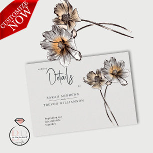 Minimal Line Kunst, Dichtung und Musik Begleitkarte