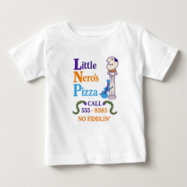 Minimal Little Nero’s Pizza Baby T-shirt (Vorderseite)