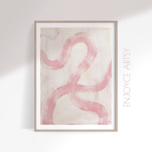 Minimal lush pink abstrakte feminine Wandkunst Poster