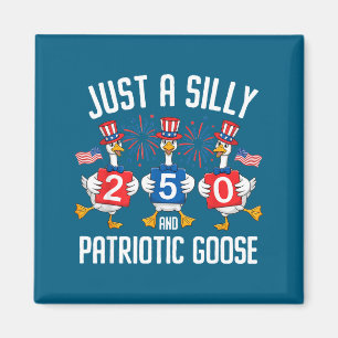 Minimal lustig einfach albern patriotische Gans Magnet