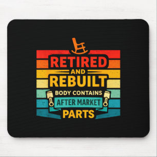 Minimal lustig im Ruhestand wiederaufgebaut orthop Mousepad