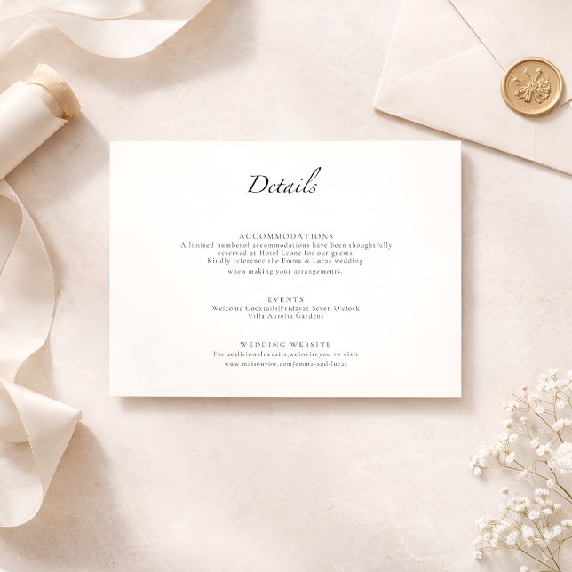 Minimal Luxury Modern Elegant Wedding Suite Insert (Von Creator hochgeladen)