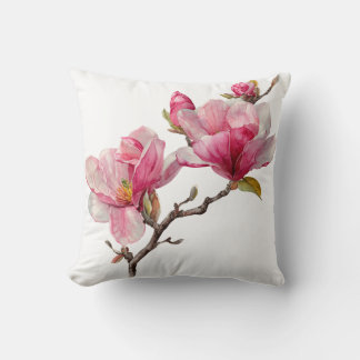 Minimal Magnolia Branch Pillow Cover,  Kissen