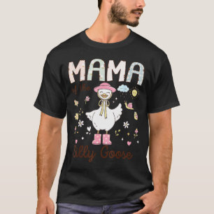 Minimal Mama Alberne Gans Erster Geburtstag T-Shirt