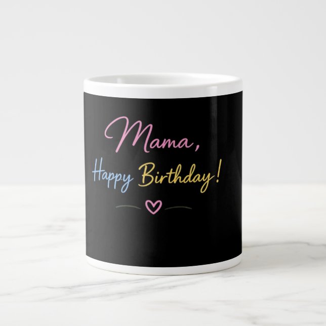 Minimal Mama Geburtstagsgeschenk Jumbo-Tasse (Vorderseite)