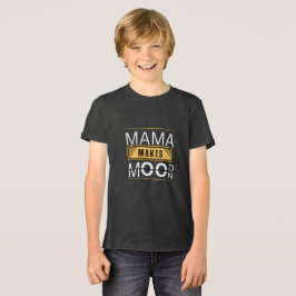 Minimal Mama Mood Moon Bear Design Tri-Blend Shirt
