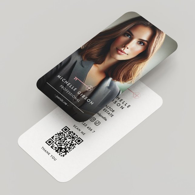 Minimal Marketing Professional Business Card Telefonnummerkarte (Minimal Sales Executive Marketing Professional QR Calling Card
)