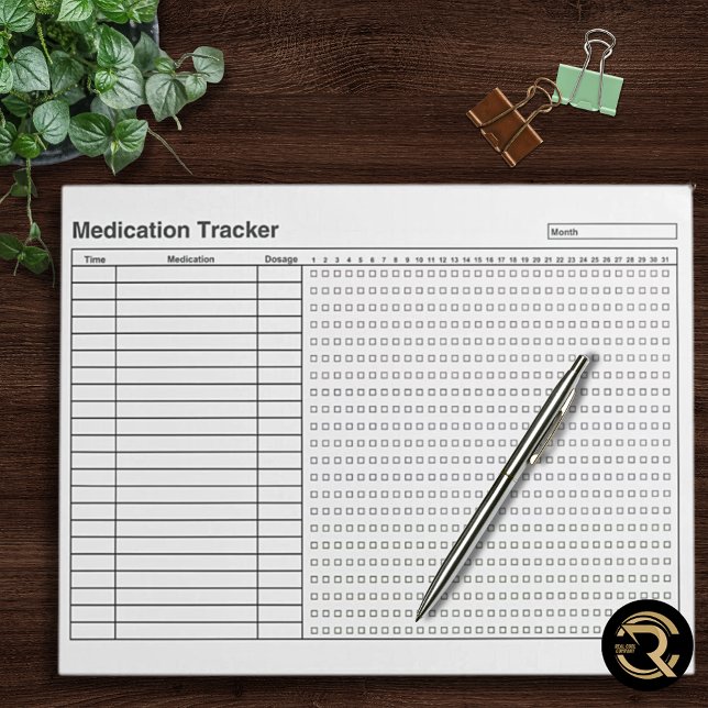 Minimal Medication Tracker  Notizblock (Von Creator hochgeladen)