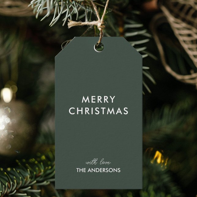 Minimal Merry Christmas Geschenkanhänger (Von Creator hochgeladen)