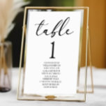 Minimal Minimalistisch Elegant Klassische Basishoc Tischnummer<br><div class="desc">Dies ist eine minimale Minimalistische klassische Basic Wedding Tischnummer mit Namen!</div>