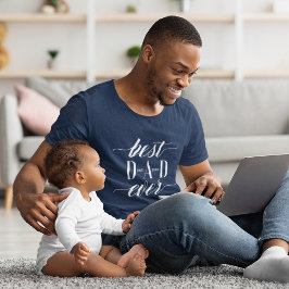 Minimal Modern Best Vater je Script Vatertag Tri-Blend Shirt