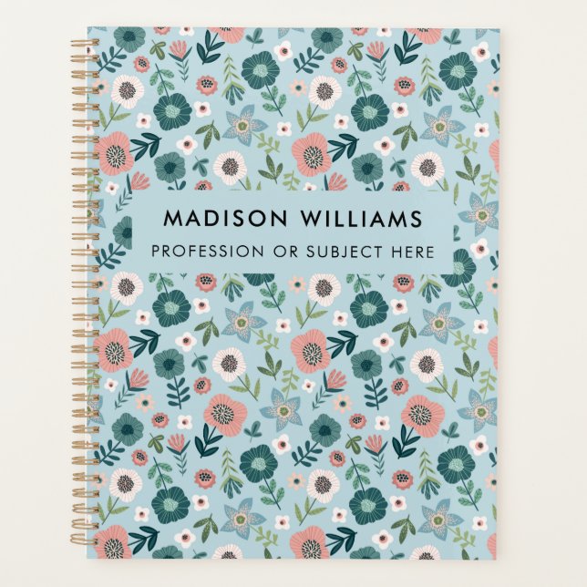 Minimal Modern Blume Planer (Vorderseite)