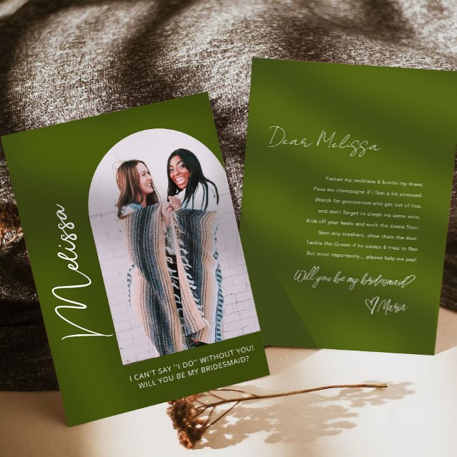 Minimal Modern Bridesmaid Vorschlag Card Einladung (Von Creator hochgeladen)