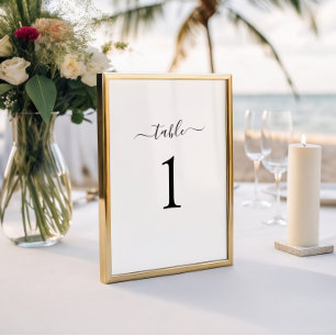 Minimal Modern Chic Wedding Tischnummer Card