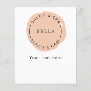 Minimal Modern Coral Salon Wellness-Center Coupons Flyer