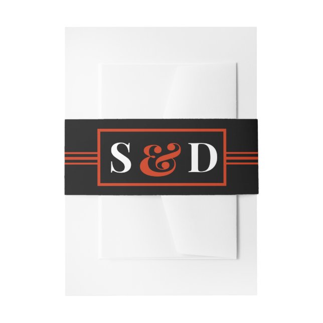 Minimal Modern Editable Wedding Einladungsbanderole (Vorderseite Beispiel)