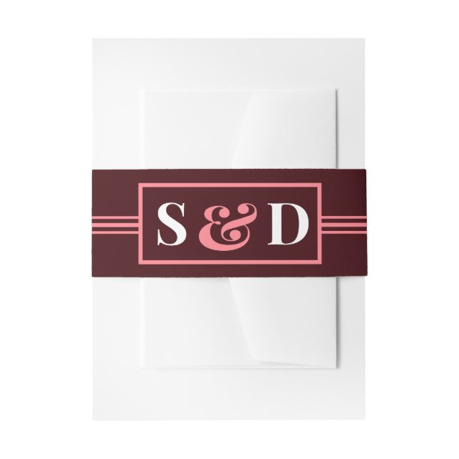 Minimal Modern Editable Wedding Einladungsbanderole (Vorderseite Beispiel)