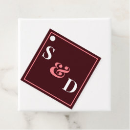 Minimal Modern Editable Wedding Geschenkanhänger