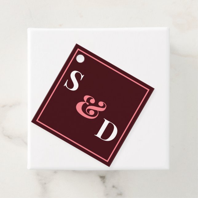 Minimal Modern Editable Wedding Geschenkanhänger (Beispiel)