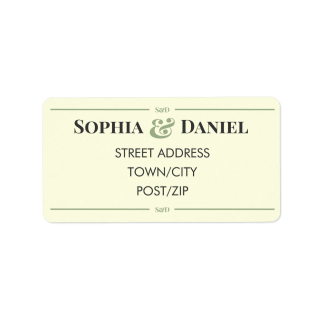 Minimal Modern Editable Wedding RSVP Address Label Adressaufkleber (Vorne)